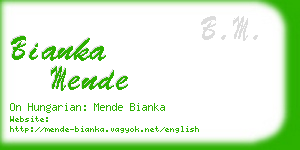 bianka mende business card